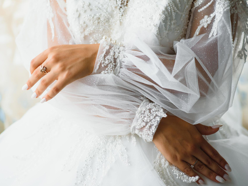Wedding dress design and sewing